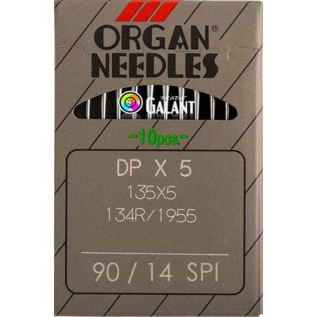 Industrial Machine Needles ORGAN DPx5 SPI - 90/14 - 10pcs/card