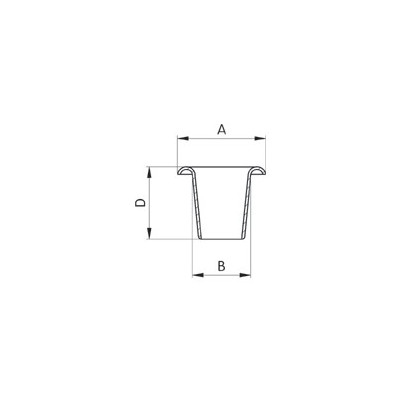 Brass Shoe Eyelets - 3601900 (130 M dl) - nickel plated - 5000pcs/box