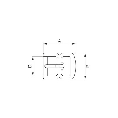 Obuvní přezky - 3290100 (40955/12 k) kalené - niklované - 500ks/krabička