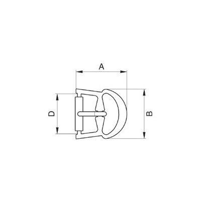 Shoe Buckles - 3301000 (40132/16) - nickel plated - 1000pcs/box