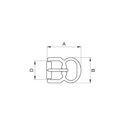 Shoe Buckles - 3303700 (40215/25) - nickel plated - 1000pcs/box