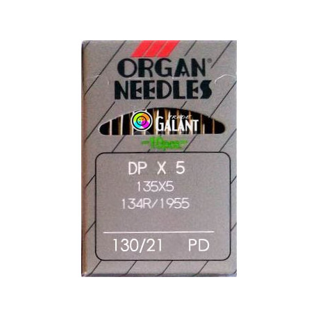 Jehly strojové průmyslové ORGAN DPx5 PD Titan-Nitrid - 130/21 - 10ks/karta