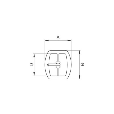Shoe Buckles - 3251500 (40148/25 k) hardened - nickel plated - 500pcs/box
