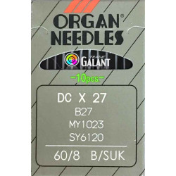 Industrial Machine Needles ORGAN DCx27 SUK - 060/8 - 10pcs/card
