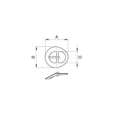 Shoe Buckles - 3227100 (40698/14) - nickel plated - 500pcs/box