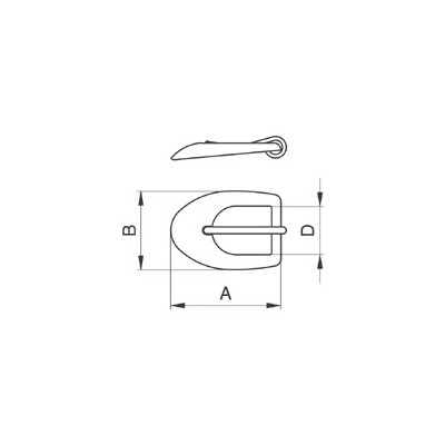 Obuvní přezky - 3245500 (40612/14 k) kalené  - niklované - 1000ks/krabička