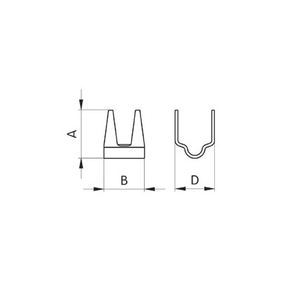 Obuvní příchytky - 3630100 (22734) - niklované - 1000ks/krabička