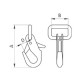 Harness Snap Hook - 4562100 (495/25) - nickel plated - 50pcs/box