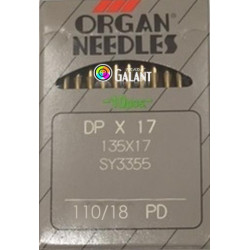 Industrial Machine Needles ORGAN DPx17 Titan-Nitrid - 110/18 - 10pcs/card