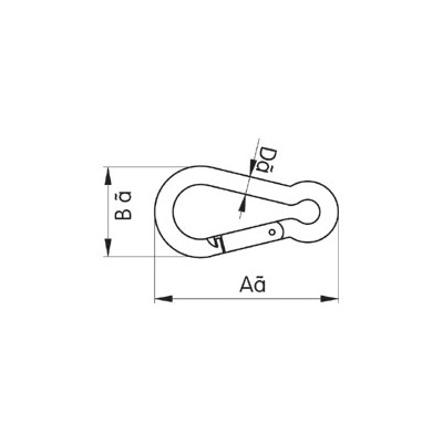 Snap Hook - 4560400 (501/120) - polished - 10pcs/box