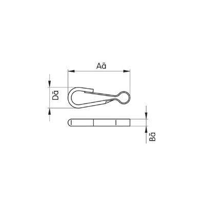 Snap Hook - 4570101 (509/30) - nickel plated - 200pcs/box
