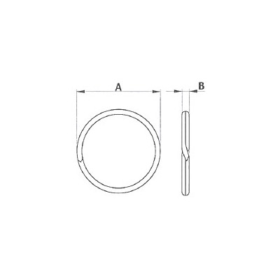 Key Ring - 5704300 hardened - nickel plated - 500pcs/box