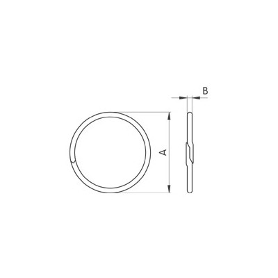 Key Ring - 57003300 - nickel plated - 500pcs/box