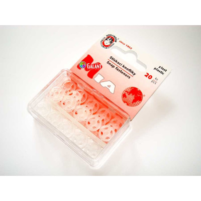 Plastic Snap Fasteners 10mm transparent - 20pcs/card