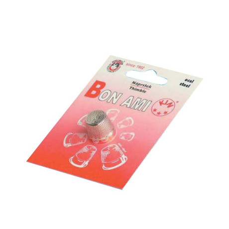 Thimbles with bottom 13,5mm (5) - nickel plated - 1pcs/card
