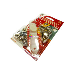 Press Buttons Auto Moto with screw 6 (15mm) - nickel plated - 10pcs/card