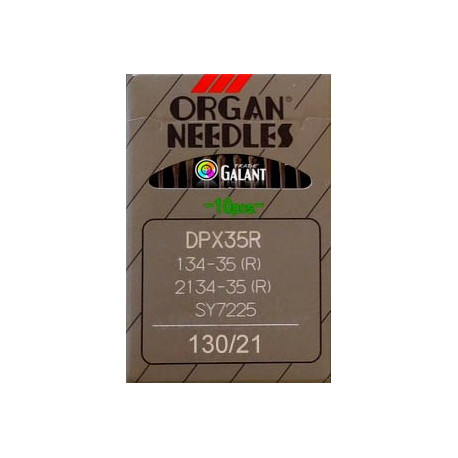 Industrial Machine Needles ORGAN DPx35R - 130/21 - 10pcs/card