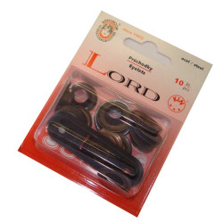 Steel Eyelets with washers 8 - old brass - 10pcs/card