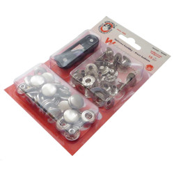 Press Buttons WUK 5/4 (13,5mm) - nickel plated - 10pcs/card