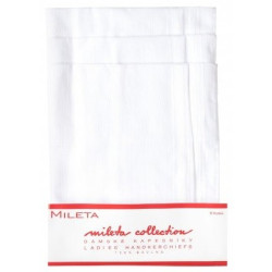 Ladies handkerchiefs GRETA 079-6-WH - 6pcs/polybag