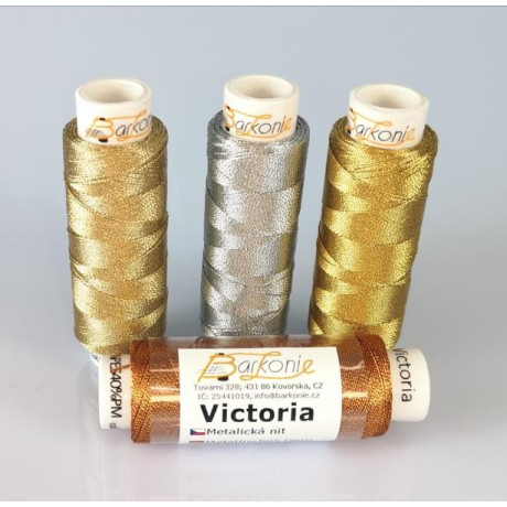 Thread VICTORIA 1 - gold - 100m/spool-10spools/polybag