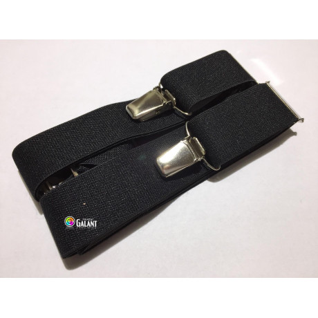 Pánské šle - tvar X,  30x125 - b.černá - 1ks