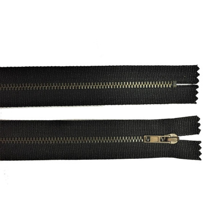 Brass Zippers P3 Old Brass  closed end - 18cm - 1pcs