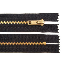 Brass zippers closed end - 20cm - 1pcs