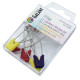 Curved Children Safety Pins Plastic/Metal wire 60x1,20mm Assorted colours - 5pcs/pl.box