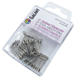 Mild Steel Safety Pins 00 (23x0,65mm) Nickel plated - 48pcs/pl.box (11/12 - 4bunches/pl.box)