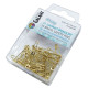 Brass Safety Pins 22x0,65mm Polished - 50pcs/pl.box