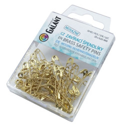 Brass Safety Pins 28x0,65mm Polished - 50pcs/pl.box