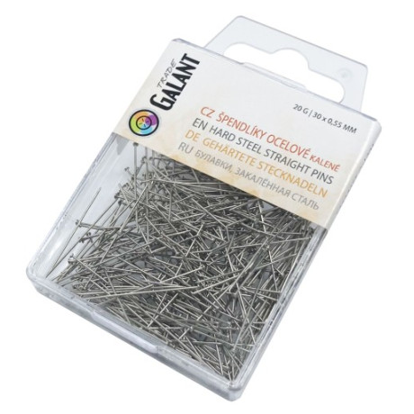 Hard Steel Straight Pins 5,5 (30x0,55) NI - 20g/pl.box
