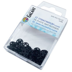 Plastic Snap Fasteners 10mm black - 20pcs/pl.box