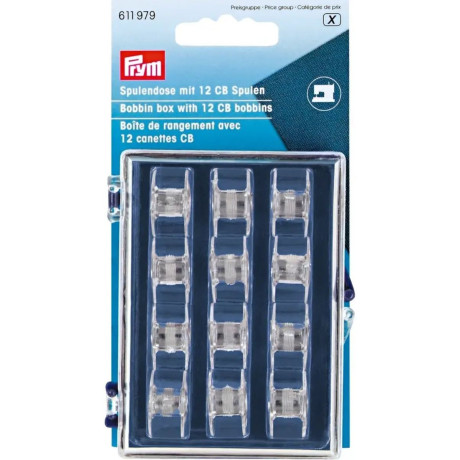 Bobbin box with 12 CB bobbins  (Prym) - 12pc/card