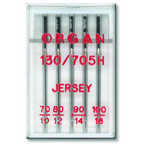Machine Needles ORGAN JERSEY 130/705H - Assort - 5pcs/plastic box
