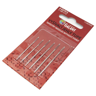 Tapestry needles without point No. 18–22 - 6pcs/card