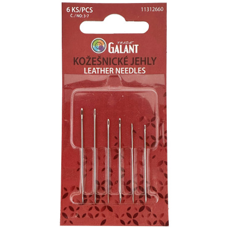 Leather Needles No. 3–7 - 6pcs/card
