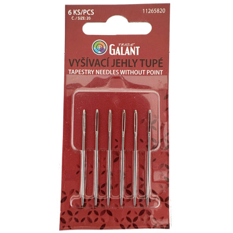 Tapestry needles without point NI No. 20 - 6pcs/card