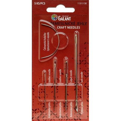 Řemeslnické jehly - 5ks/karta