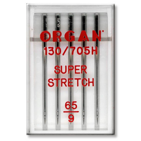 Machine Needles ORGAN SUPER STRETCH 130/705H - 65 - 5pcs/plastic box