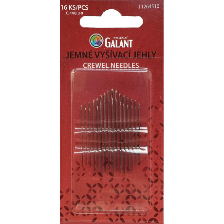 Crewel Needles 3–9 - 16pcs/card