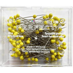Glass Head Pins 43x0,60mm yellow - 20g/box