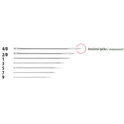 Leather Needles GT 4/0 (1,6x58) - 1000pcs/box (25pcs/envelope, 40envelopes/box)