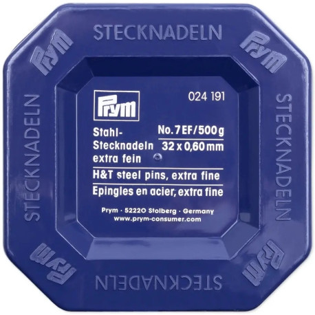 Hard Steel Straight Pins 32x0,60mm - c.silver (Prym) - 500g/box