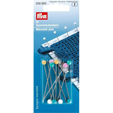 Špendlíky na macramé 55x1,15mm NI Assort (Prym) - 10ks/karta