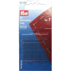 Hand needles Sharps No. 7 (Prym)  - 20pc/card