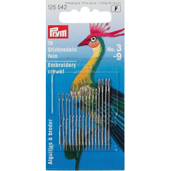 Crewel Needles No. 3-9 (Prym) - 16pcs/card