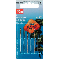 Chenille needles with point No. 20 (Prym) - 6pcs/card