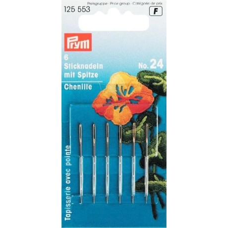 Chenille needles with point No. 24 (Prym) - 6pcs/card